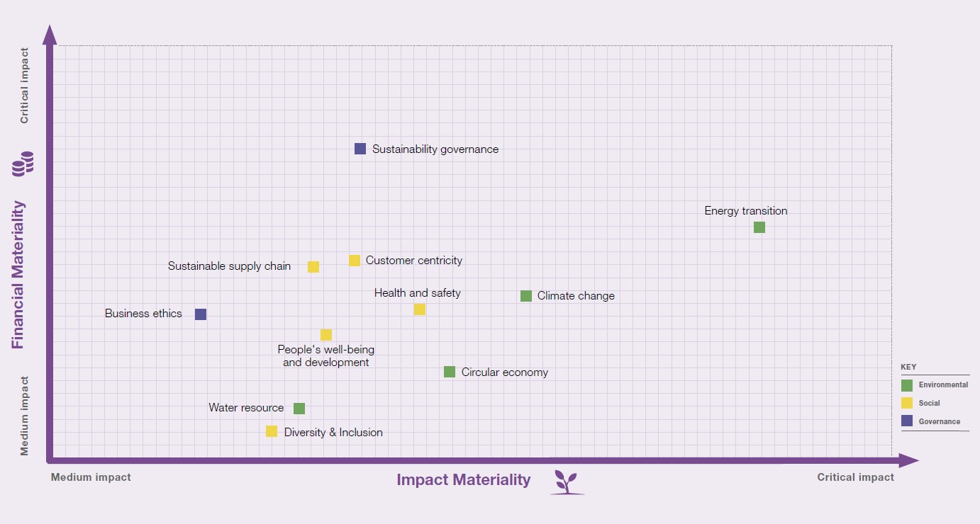 materiality matrix 2024 Pietro Fiorentini